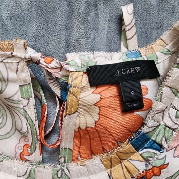 J. Crew Women's Size 6 Sleeveless Floral Blouse - Picture 9 of 10